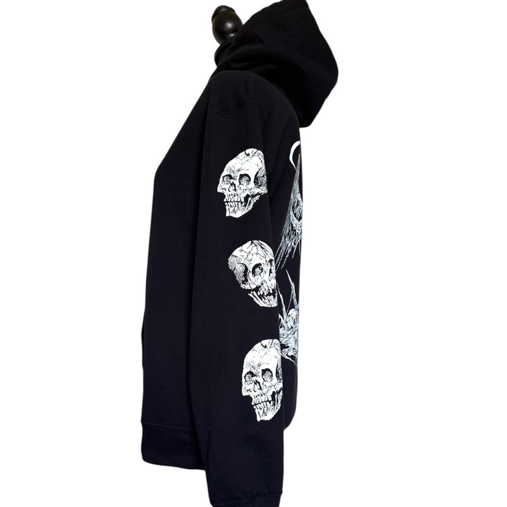 NWOT Spencer’s Woman’s Small Black Baphomet Graphic Hoodie - Picture 3 of 10